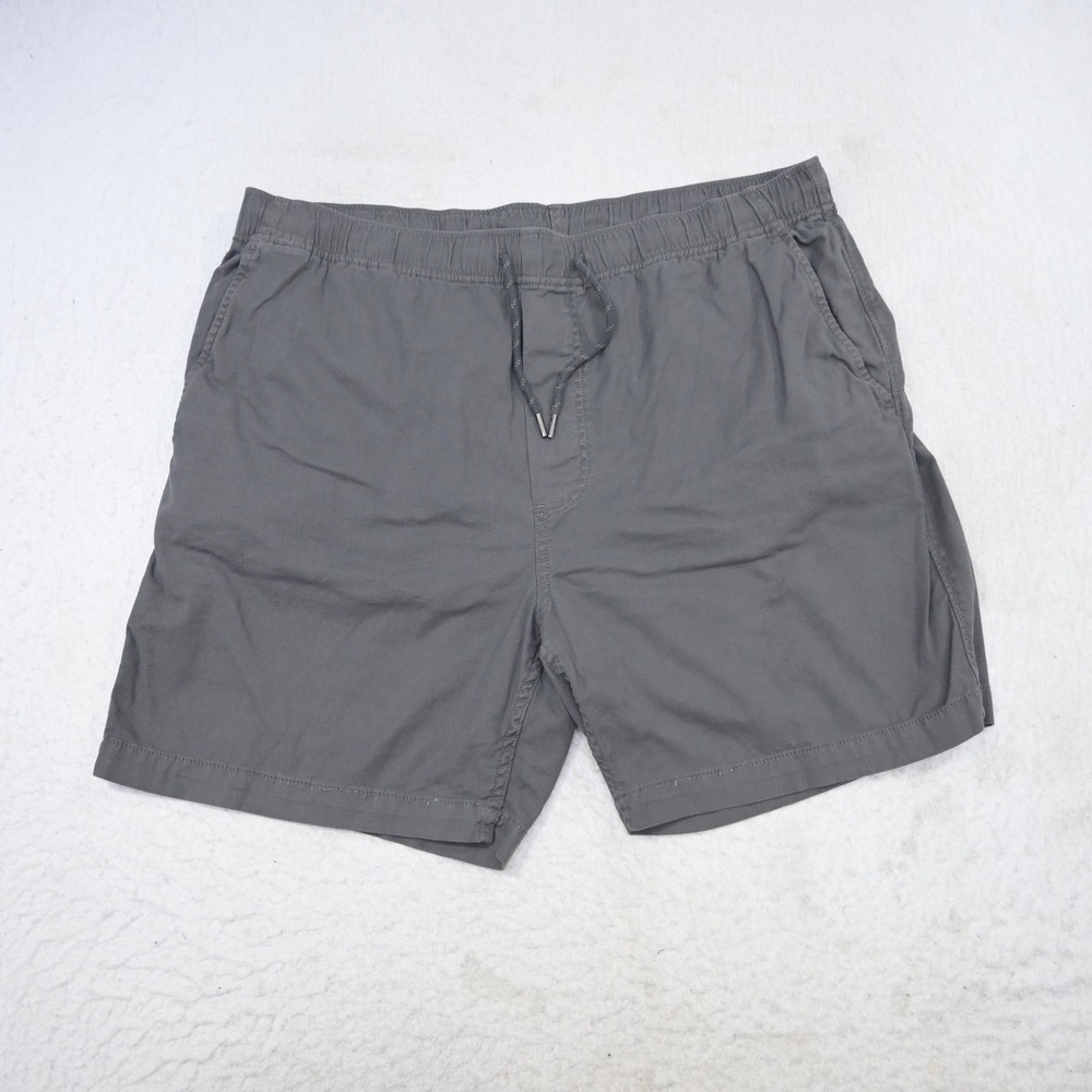 Faherty All Day Shorts Mens XL Gray Drawstring Stretch Organic Cotton Casual